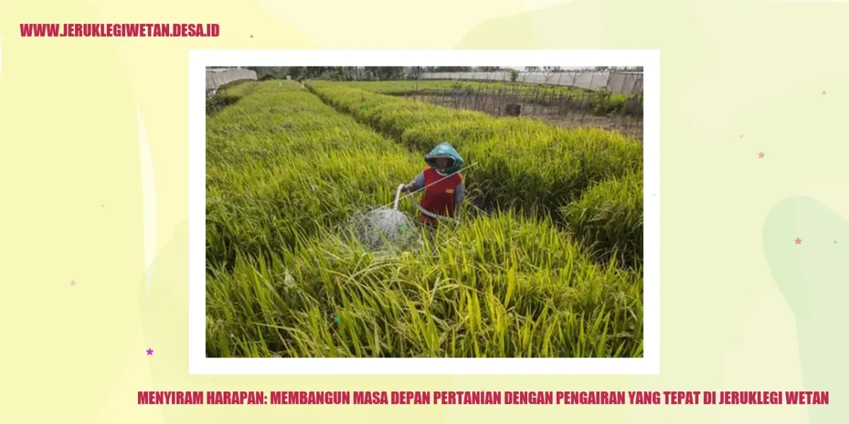 Watering Hope with Quality Water: Pos Kemantren Bantarsari 1 UPTD Pengairan Jeruklegi